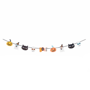 GUIRNALDA *BOO 1* 250cm (calabaza, fantasma, gato y calavera)
