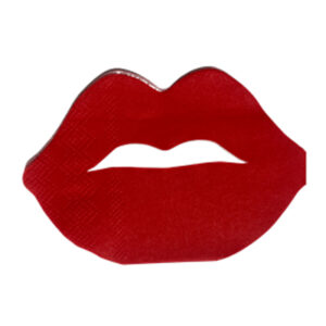 SERVILLETA DE PAPEL FORMA *BESO* x 12 unidades