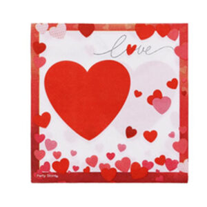 SERVILLETA DE PAPEL *LOVE ENAMORADOS* 25x25cm x 20 unidades