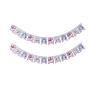 BANNER *GATITA ARCOIRIS* 12 piezas