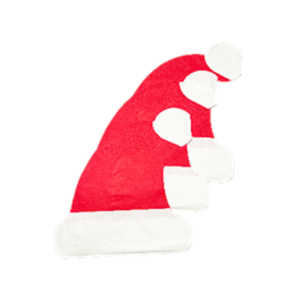 SERVILLETA DE PAPEL FORMA *GORRO DE SANTA* x 12 unidades