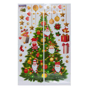 DECO DE PARED *ARBOLITO NAVIDAD* 30x90cm - Set x 2 planchas (ideal para ambientes chicos)