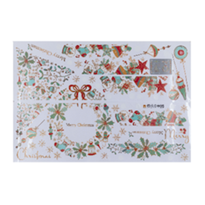 DECO PARA VIDRIOS *ARBOL NAVIDAD* 30x90cm - Set x 2 planchas