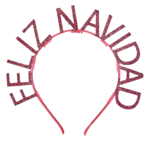 VINCHAS PLASTICAS C/GIBRE FELIZ NAVIDAD ROJO