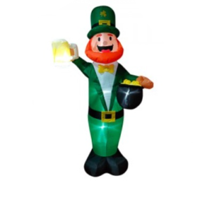 INFLABLE *DUENDE SAN PATRICIO* - 1,8 mts. ALTURA - 4 Leds
