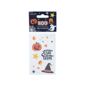 TATTOO TEMPORAL - HALLOWEEN *BOO* - Set x 10 planchas