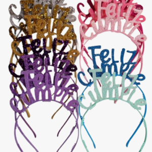 VINCHA PLASTICA GIBRE FELIZ CUMPLE ¡Elegí Colores!