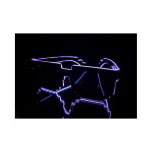 LENTES *8 BIT* VIOLETA  LED