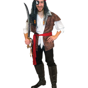 DISFRAZ PIRATA HOMBRE L - INCLUYE: BANDANA, CAMISETA, CHALECO, PANTALONES, CINTURÓN