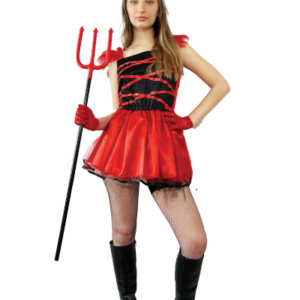 DISFRAZ DIABLITA S - INCLUYE: VINCHA + VESTIDO