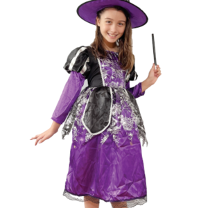 DISFRAZ BRUJITA INFANTIL S (5-6 AÑOS) INCLUYE: GORRO + VESTIDO