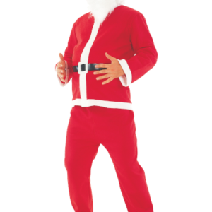 DISFRAZ PAPA NOEL - TALLE L INCLUYE CHAQUETA + PANTALÓN + CINTURÓN + BARBA + GORRO
