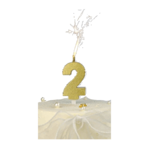 VELA BENGALA NUMERO DORADA Nº 2