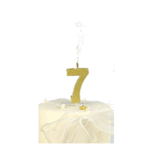 VELA BENGALA NUMERO DORADA Nº 7