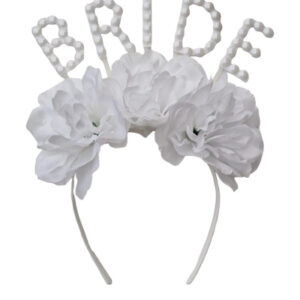 VINCHA DE TRES FLORES DE TELA NOVIA BRIDE