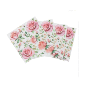 SERVILLETA DE PAPEL *FLOR DE ROSAS* 25x25cm x 20 unidades
