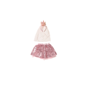 SET PRINCESA ROSA CON BRILLOS, INCLUYE: VINCHA, TUTU (talle único - infantil)