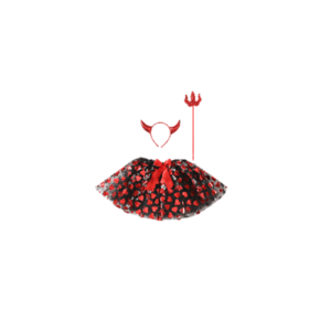 SET DIABLITA, INCLUYE: VINCHA, TRIDENTE y TUTU (talle único - infantil)