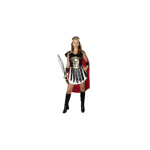 DISFRAZ GLADIADORA INCLUYE: VINCHA + ARMADURA + POLLERA BLANCA + CAPA + MUÑEQUERA