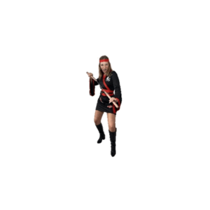 DISFRAZ NINJA OTAKU MUJER INCLUYE: VINCHA + VESTIDO + CINTURÓN