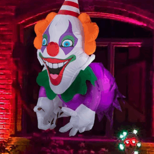 INFLABLE PAYASO EN LA VENTANA - 1,2 mts ALTURA - 3 Leds