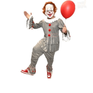 DISFRAZ PAYASO MALVADO INCLUYE: PARTE SUPERIOR + PANTALON