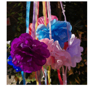 FLOR CON CINTA MULTIFUNCION X 10 SURTIDAS