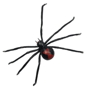 ARAÑA *GIGANTE* ROJA Y NEGRA : 68x6x15 cm