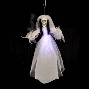 COLGANTE *ABANDONADA EN EL ALTAR* (PARA COLGAR)  : 87x69x10 cm. - Pilas incluídas EFECTO: 10 Luces Led violetas