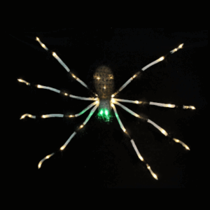 ARAÑA CON LUCES - 120x10x24cm. - Pilas incluidas. EFECTO: 45 luces led
