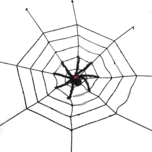 TELARAÑA DE LA MUERTE -  210x210x7 cm. - 3 Pilas AA (no incluídas)EFECTO: Luz led, sonido y movimiento