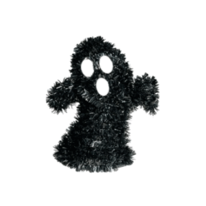 FANTASMA 3D TINSEL NEGRO - 16x14cm.