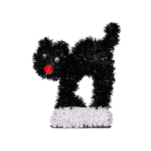 GATO CREEPY TINSEL - 15x12cm.
