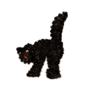 GATO PARADO TINSEL - 34x26cm.