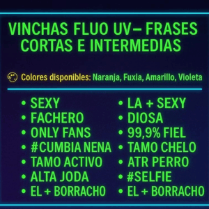 VINCHAS FLUO UV - FRASES CORTAS E INTERMEDIAS