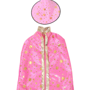 SET BRUJITA CHISPEANTE - ROSA - INCLUYE: CAPA, SOMBRERO