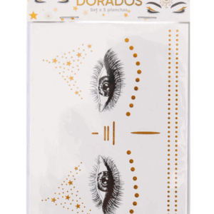 COTILLÓN OJOS DORADOS - Paquete x 5