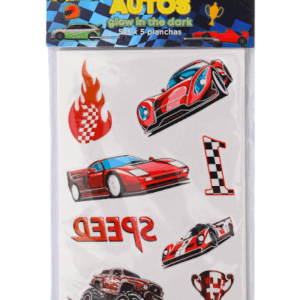 COTILLÓN AUTOS (glow in the dark) - Paquete x 5
