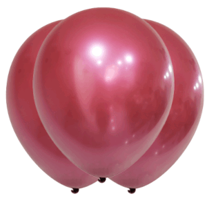 GLOBBY 12" CROMO PLATINO ROSA x 10 unidades