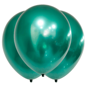 GLOBBY 12" CROMO PLATINO VERDE x 10 unidades