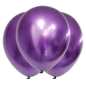 GLOBBY 12" CROMO PLATINO VIOLETA x 10 unidades