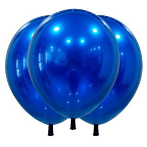 GLOBBY 12" CROMO TITANIO AZUL x 10 unidades