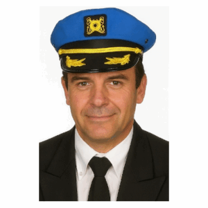 GORRO DE CAPITAN AZUL NEON