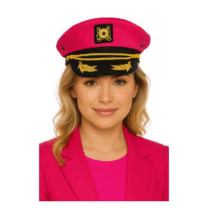 GORRO DE CAPITAN ROSA NEON