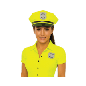 GORRO DE POLICIA AMARILLO NEON