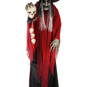 ANIMATRONIC HECHICERA ZOMBIE 244cm - Con enchufe p/220volts. EFECTO: Luz led, sonido y movimiento