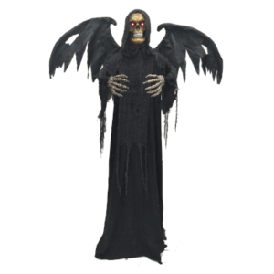 REPRESENTANTE DEL DIABLO : 176x140x12cm - 3 Pilas AA (no incluidas) Luz led, sonido y movimiento