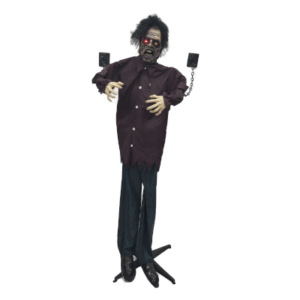 ZOMBIE *ALIENTO DE LA TUMBA* : 170x124x16 cm. - 3 Pilas AA (no incluídas)EFECTO: Luz led, sonido y movimiento