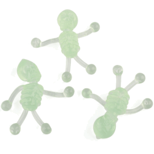 ESQUELETOS STICKY (BRILLA EN LA OSCURIDAD) - BOLSITA X 8 UNIDADES