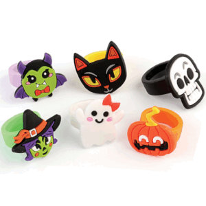 ANILLOS HALLOWEEN - BOLSITA X 6 UNIDADES